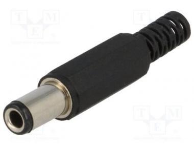 DC dugó, szerelhető 2.5 x 5.5 x 9 mm