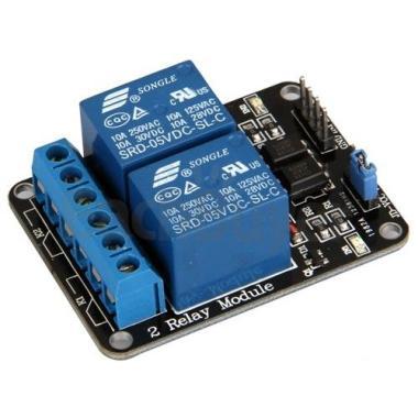 DIY Relé modul 2 csatorna 5V (250V/10A)Optocsatoló