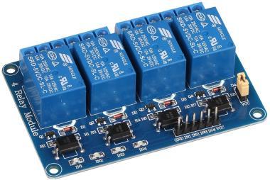 DIY Relé modul 4 csatorna 5V (250V/10A)Optocsatoló