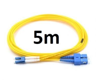 Optikai patch SC/UPC-LC/UPC SM DX duplex 3mm 5m