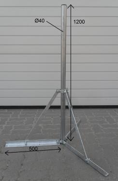 Stefino antenna konzol, lapostető, 3 lábú