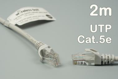 CAT5e UTP szerelt patch kábel  2m szürke