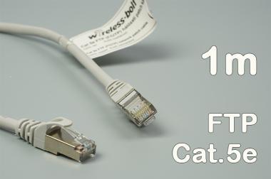 CAT5e FTP szerelt patch kábel  1m szürke