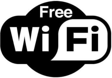 WiFi Free öntapadós matrica 200x140 mm