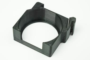 DIN sín adapter Shelly 1,1PM Fekete szimpla 90°