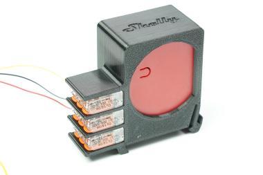 DIN sín adapter Shelly 1,1PM+temp szenzor Fekete