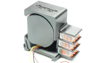 DIN sín adapter Shelly 1,1PM+temp szenzor Fekete