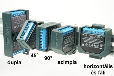 DIN sín adapter Shelly 2.5,EM Szürke dupla