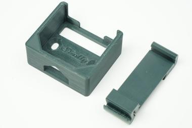 DIN sín adapter Shelly 2.5,EM Szürke horizontális