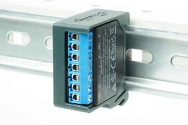DIN sín adapter Shelly 2.5,EM Szürke szimpla 90°
