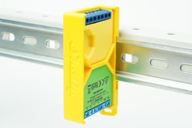 DIN sín adapter Shelly RGBW2,Dimmer2 Sárga dupla