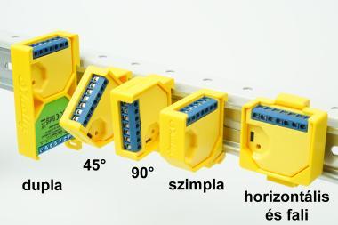 DIN sín adapter Shelly RGBW2,Dimmer2 Sárga dupla