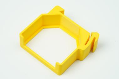 DIN sín adapter Shelly RGBW2,Dimmer2 Sárga simp90°