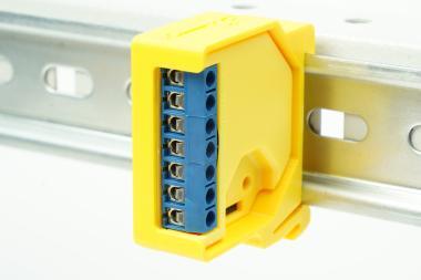 DIN sín adapter Shelly RGBW2,Dimmer2 Sárga simp90°