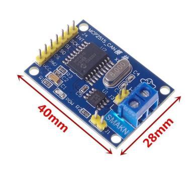 DIY MCP2515 alapú CAN busz modul TJA1050 illesztő