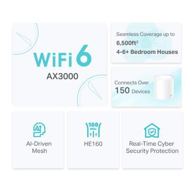 TP-Link Deco X50 Mesh WiFi6 Rendszer 3-pack