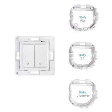 Shelly Wall Switch fali villanykap, 2 gombos,FEHÉR