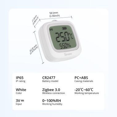 Sonoff ZigBee kültéri hőmérő LDC kijelzővel